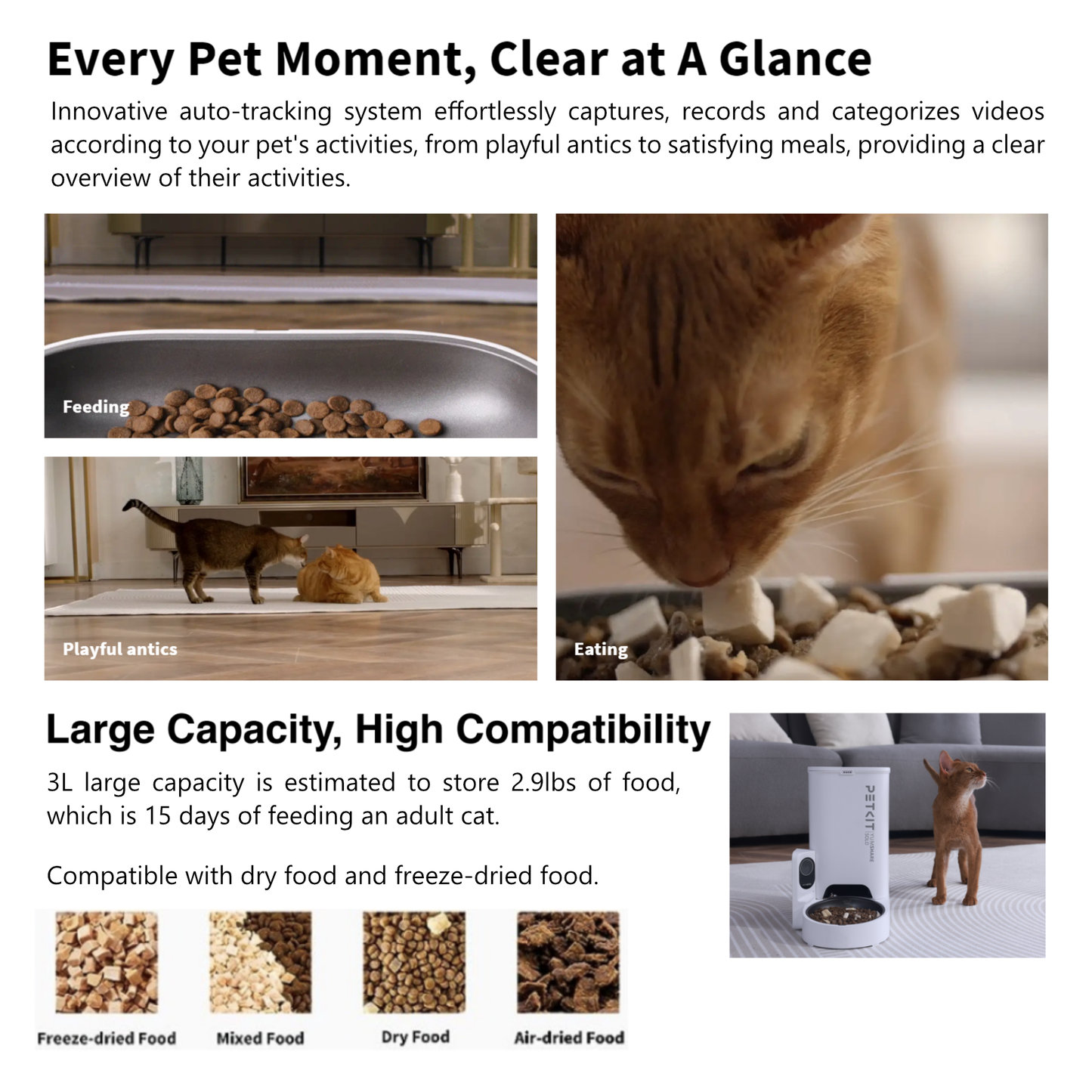 PETKIT Eversweet 3 Pro UVC and Yumshare Solo Camera Pet Feeder Set