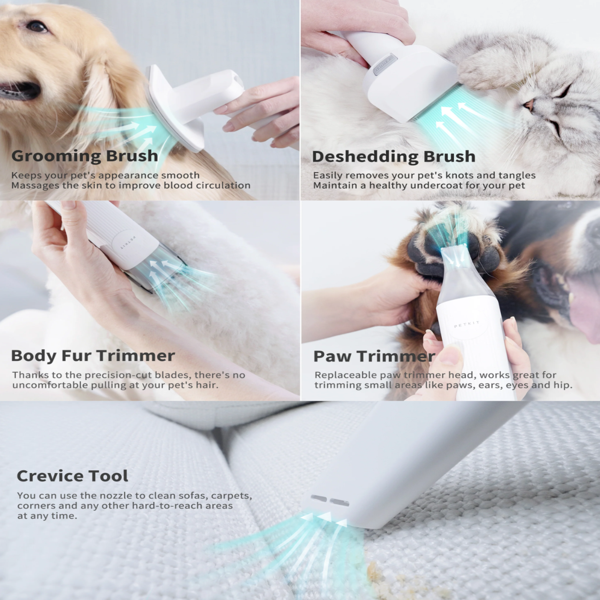 Electric dog grooming outlet brush