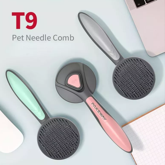 PAKEWAY T9 Pet Slicker Grooming Brush for Cats and Dogs
