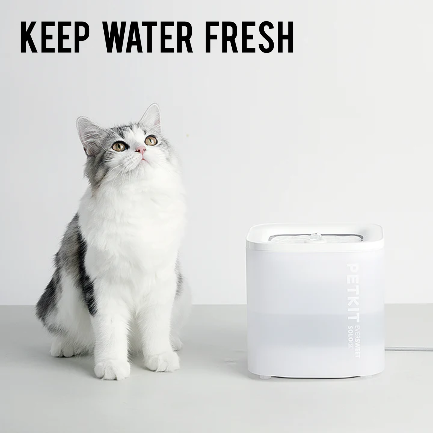 PETKIT Eversweet SOLO SE Wireless Pump Automatic Water Fountain Water Dispenser - White or Grey
