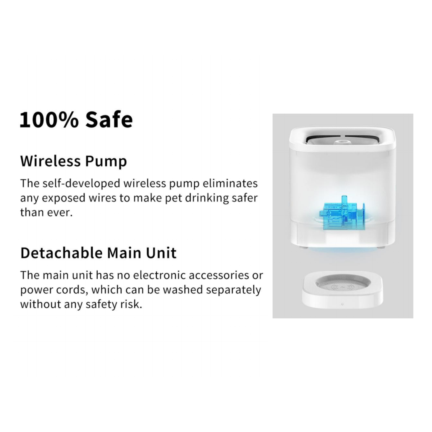 PETKIT Eversweet SOLO SE Wireless Pump Automatic Water Fountain Water Dispenser - White or Grey